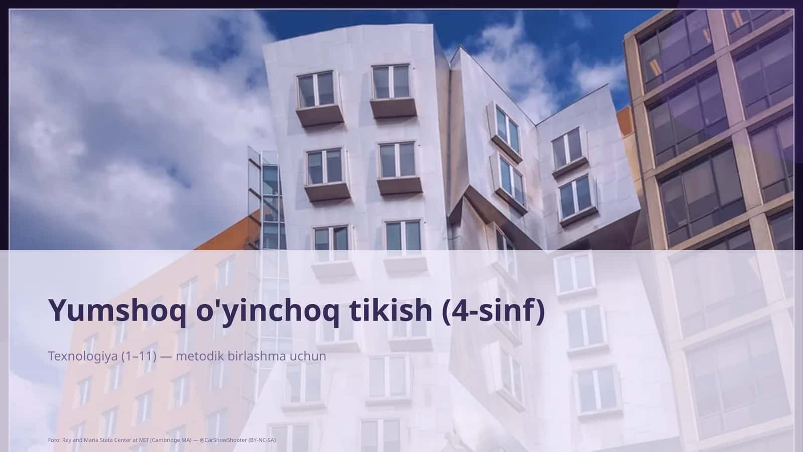 Yumshoq o'yinchoq tikish (4-sinf)