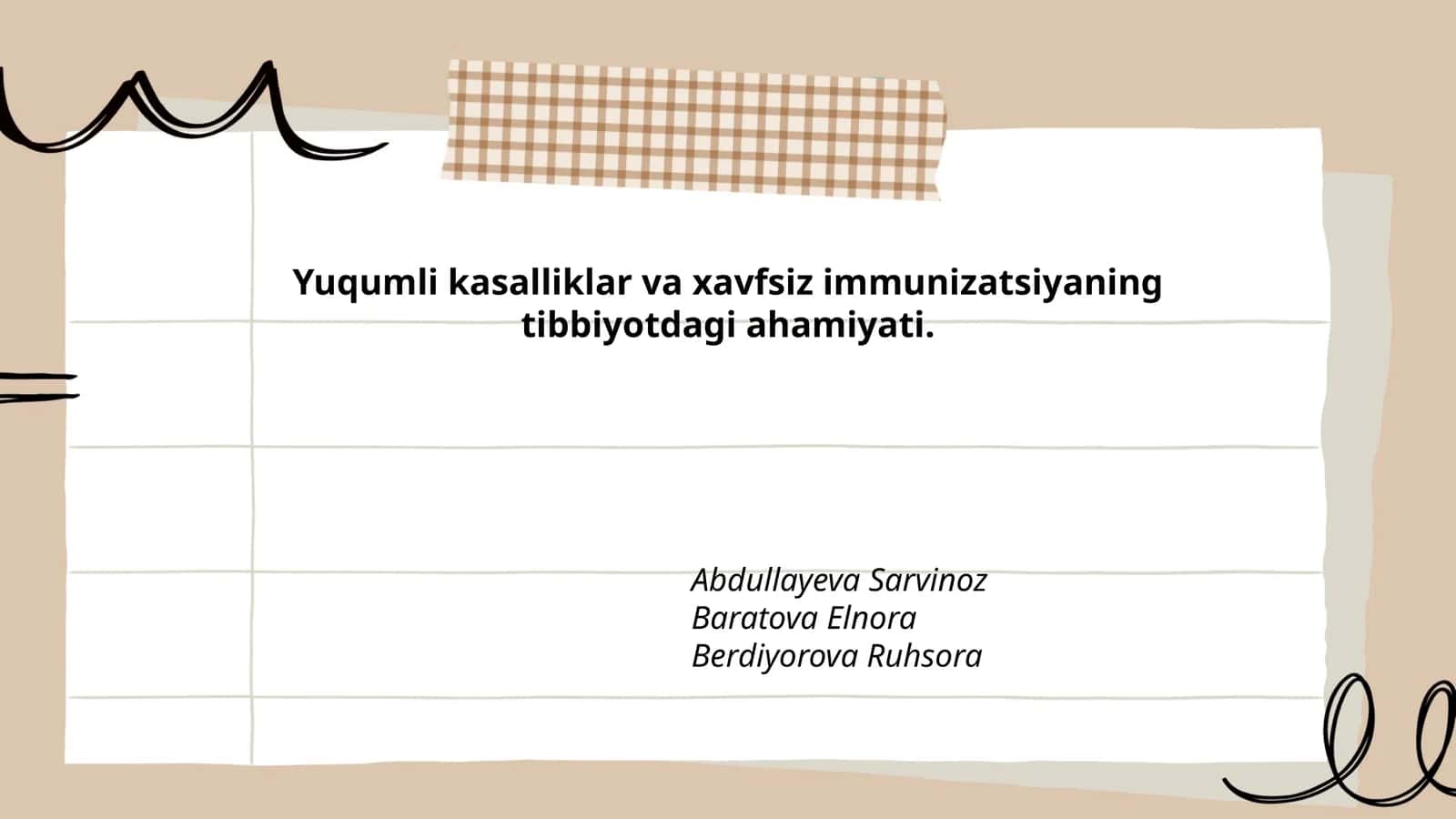 Yuqumli kasalliklar va xavfsiz immunizatsiya