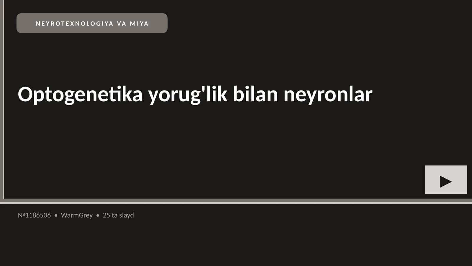 NEYROTEXNOLOGIYA VA MIYA
