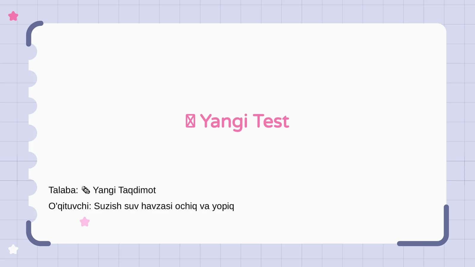Yangi Test