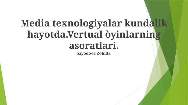 Virtual O'yinlarning Murakkabliklari