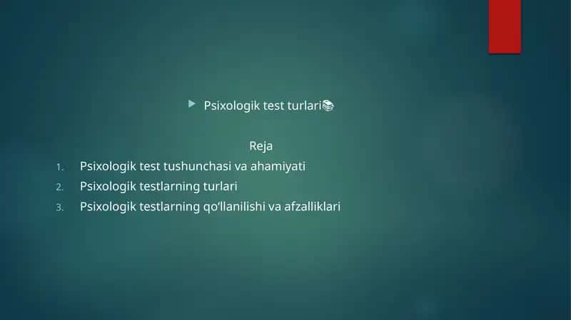 Psixologik testlar