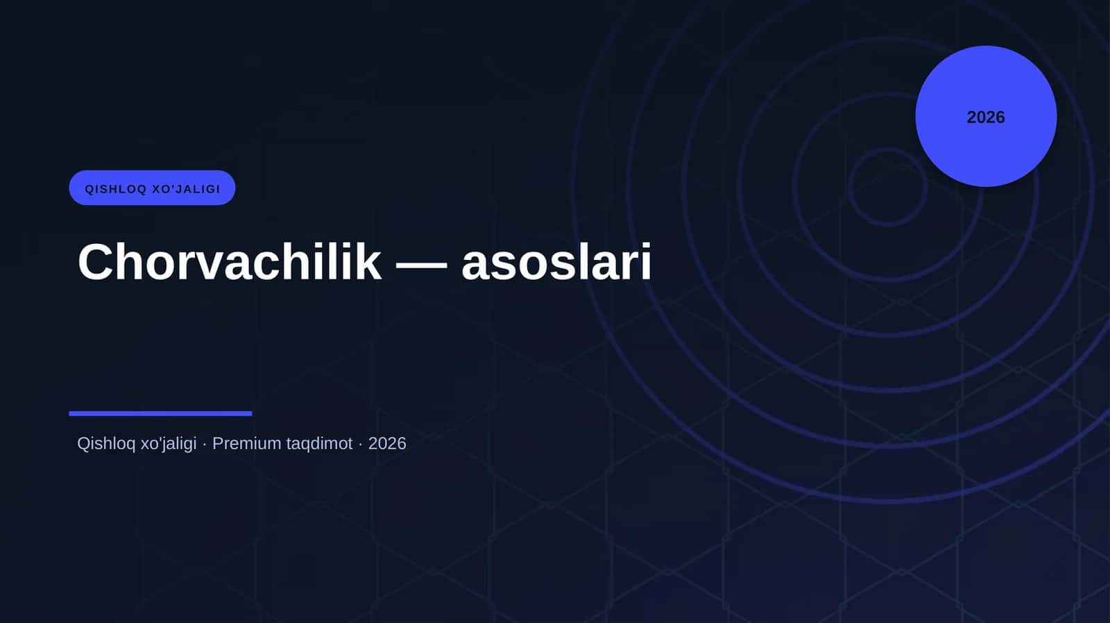 Chorvachilik — asoslari