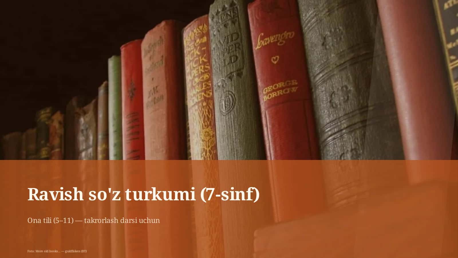 Ravish so'z turkumi (7-sinf)