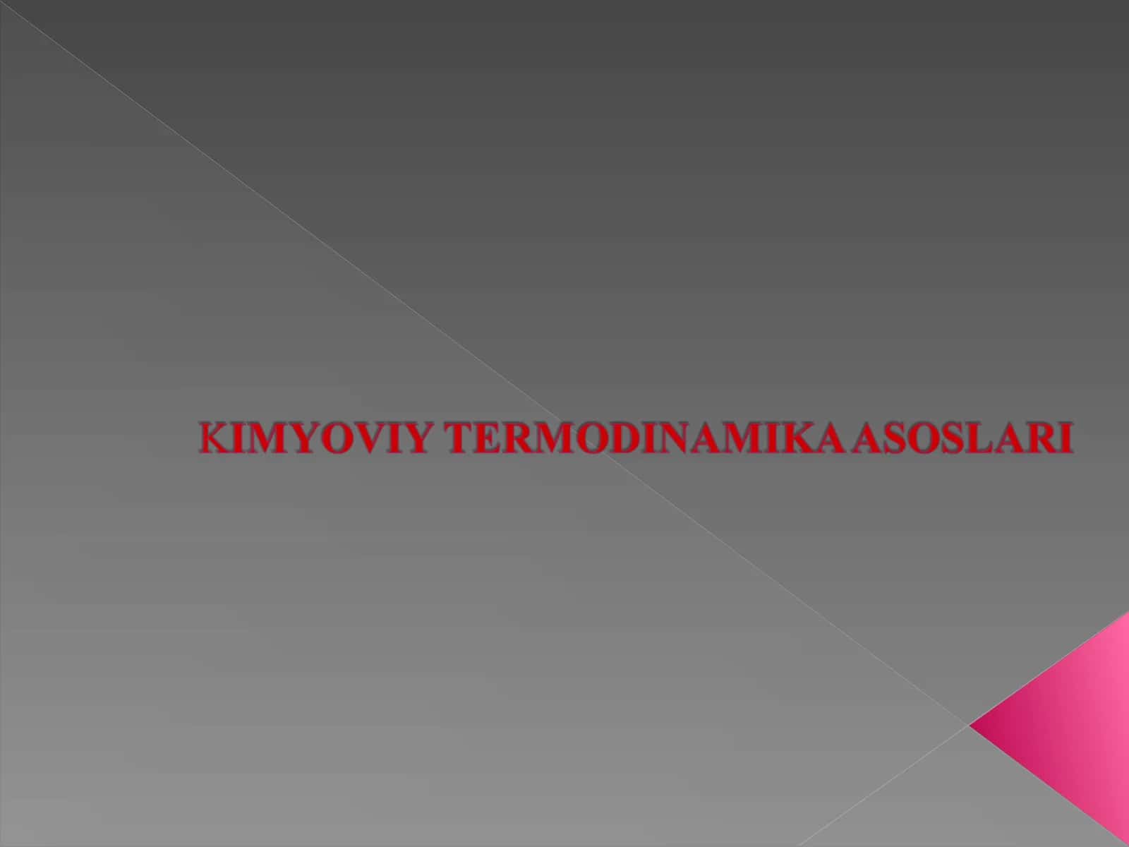 Termodinamika qonunlari