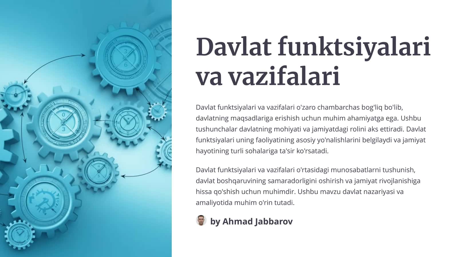 Davlat funktsiyalari va vazifalari