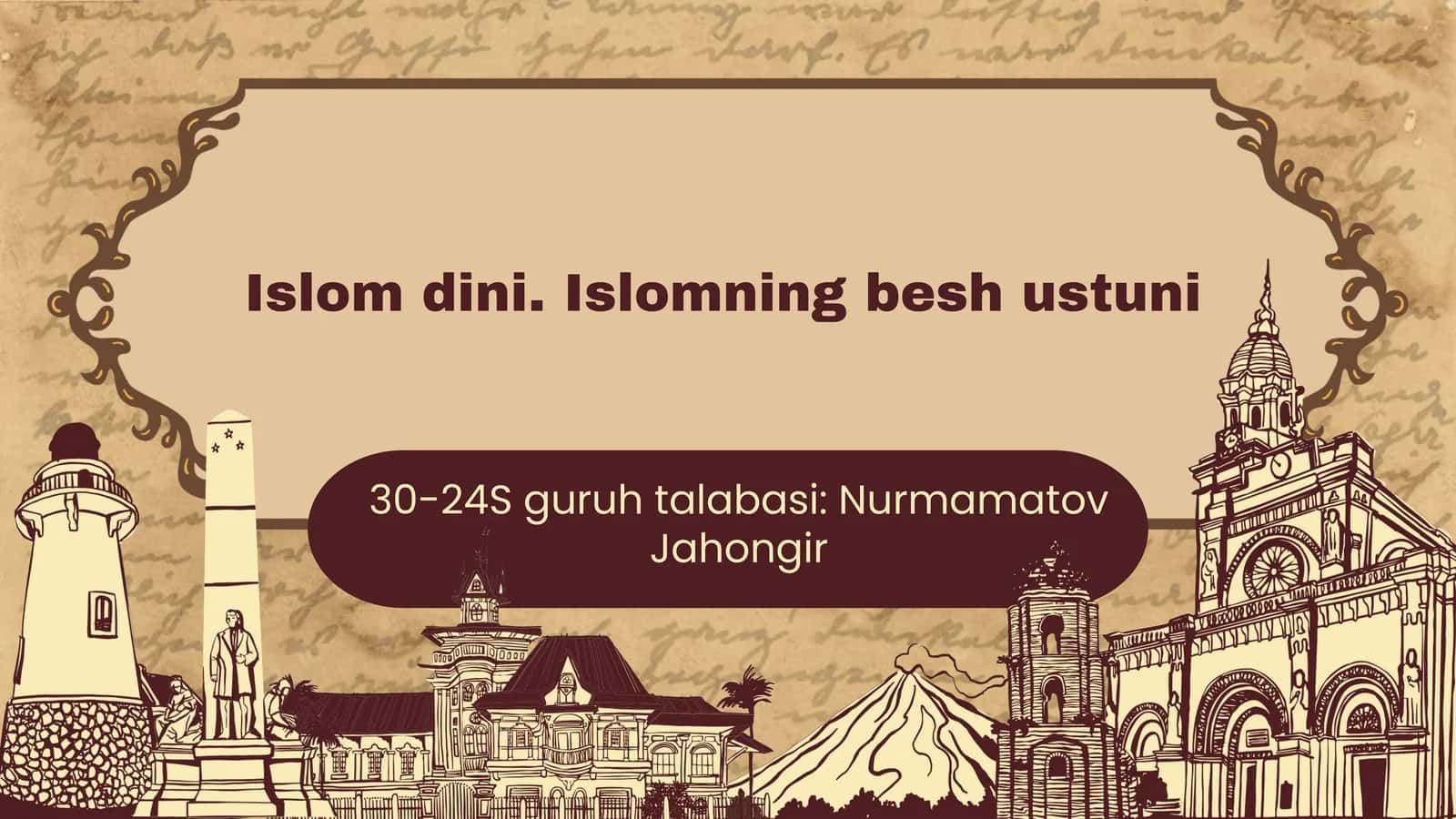 Islomning besh ustuni