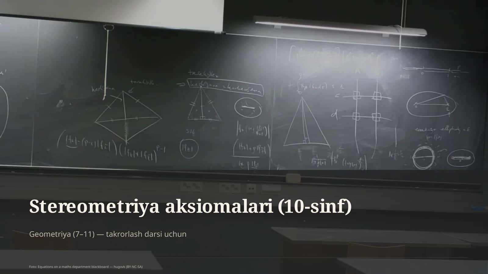 Stereometriya aksiomalari (10-sinf)