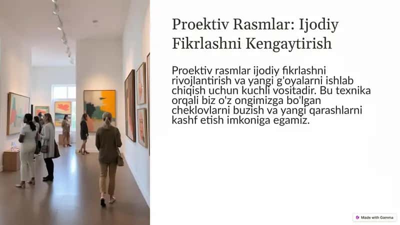 Proektiv Rasmlar: Ijodiy Fikrlashni Kengaytirish
