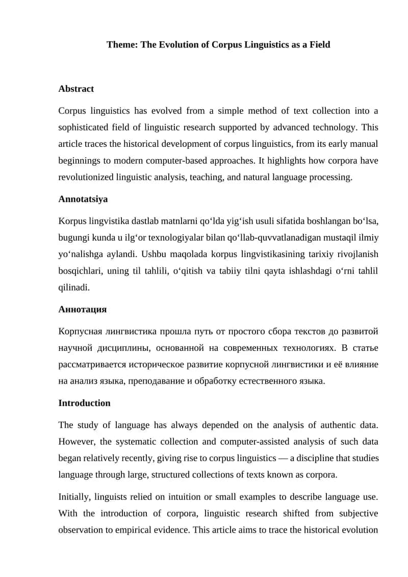 Article (Maqola)