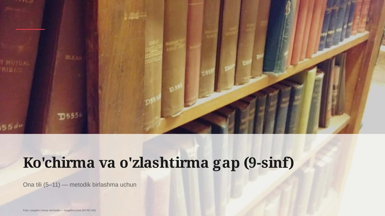 Ko'chirma va o'zlashtirma gap (9-sinf)