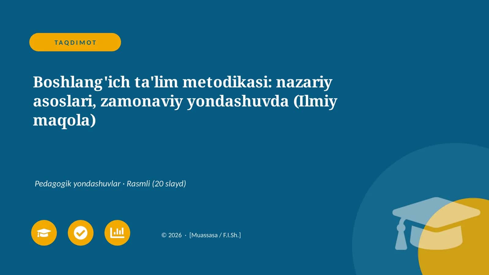 Boshlang'ich ta'lim metodikasi: nazariy asoslari, zamonaviy yondashuvda (Ilmiy maqola)