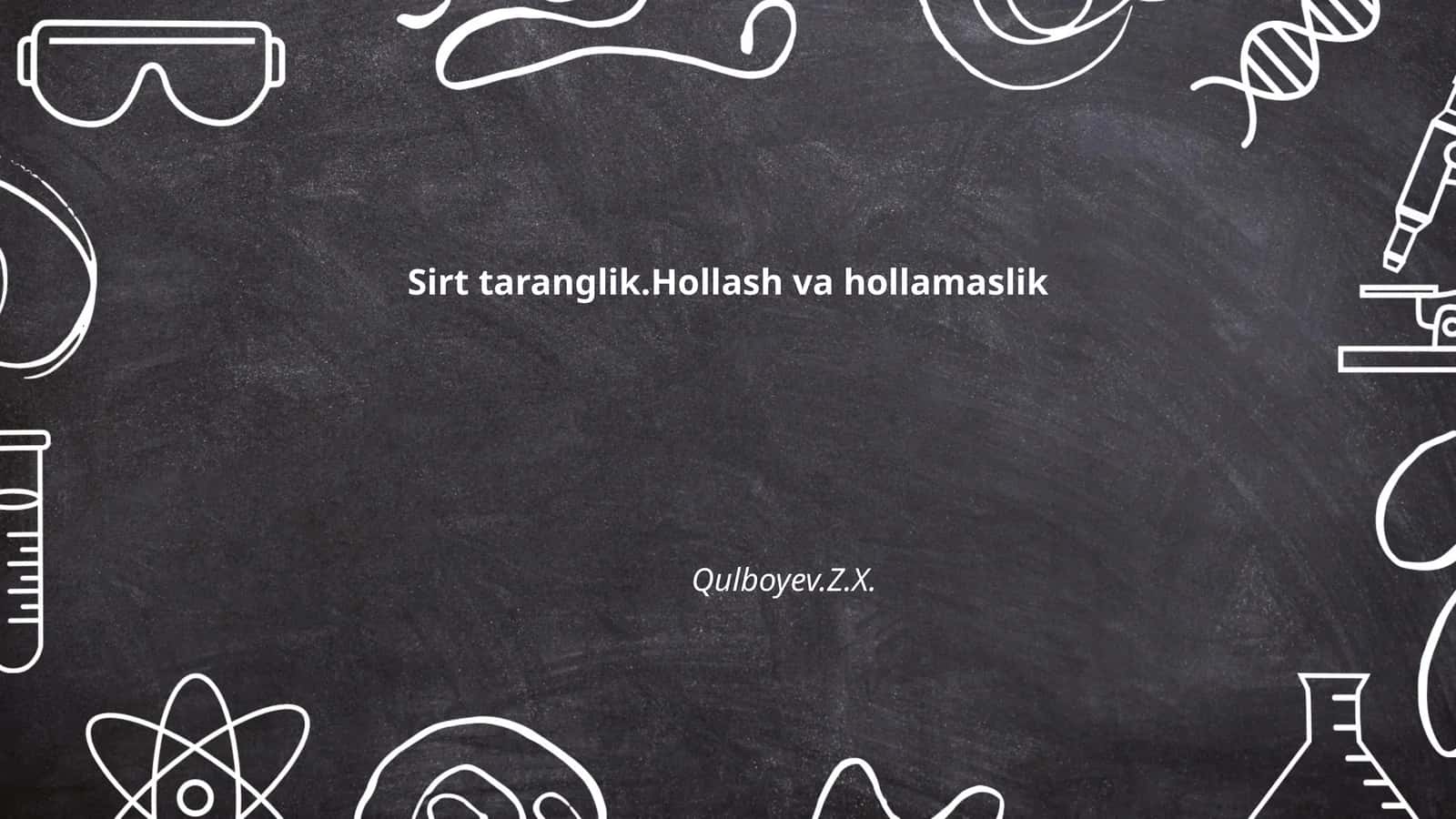 Sirt taranglik nazariyasi