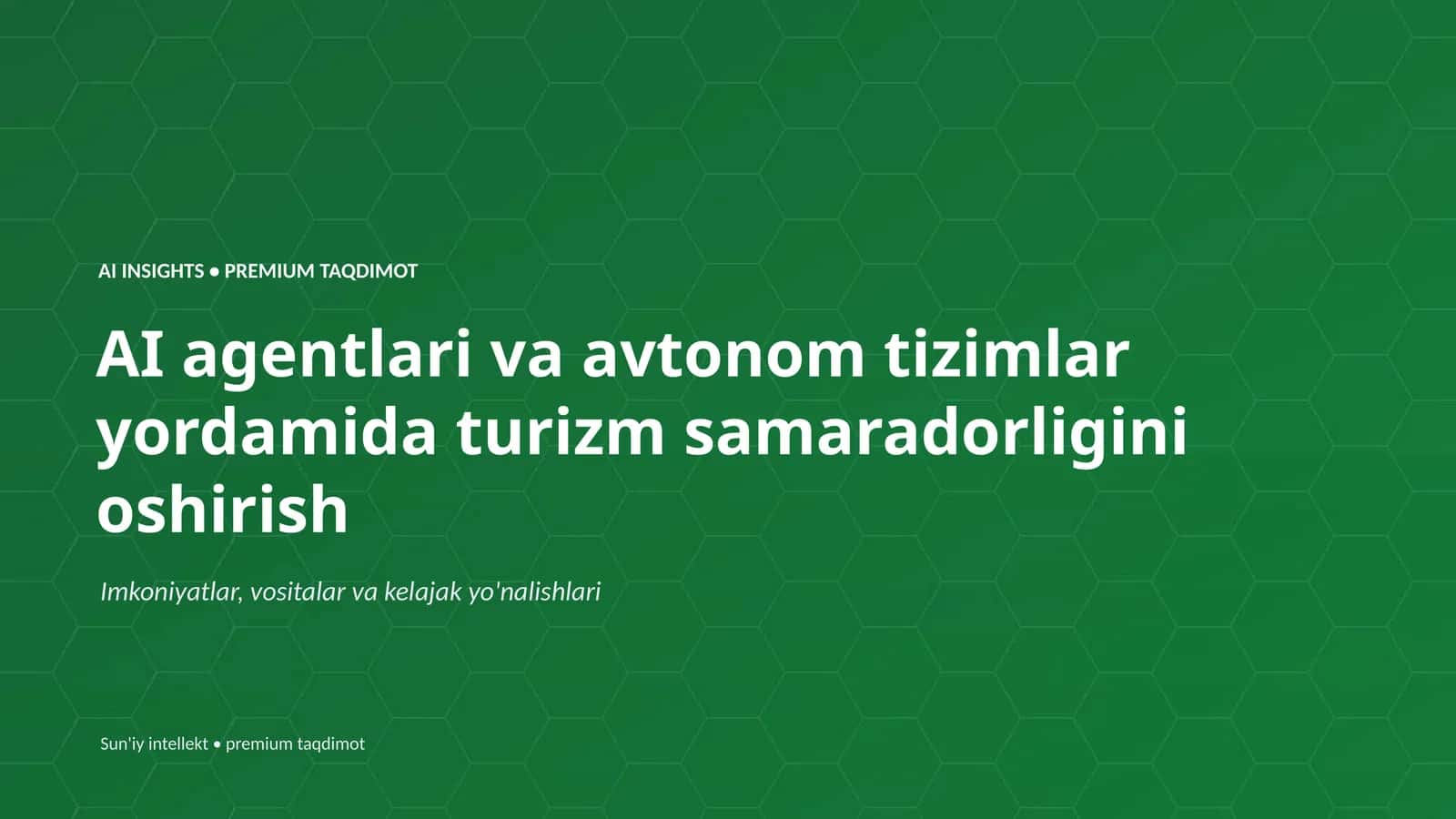 Sun'iy intellekt • premium taqdimot