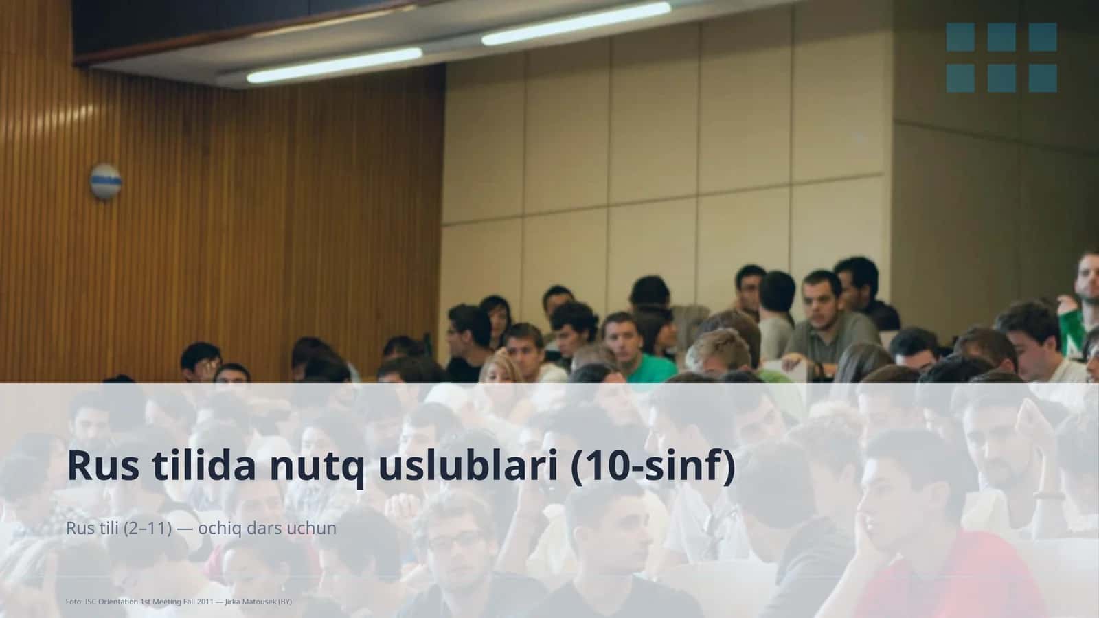 Rus tilida nutq uslublari (10-sinf)