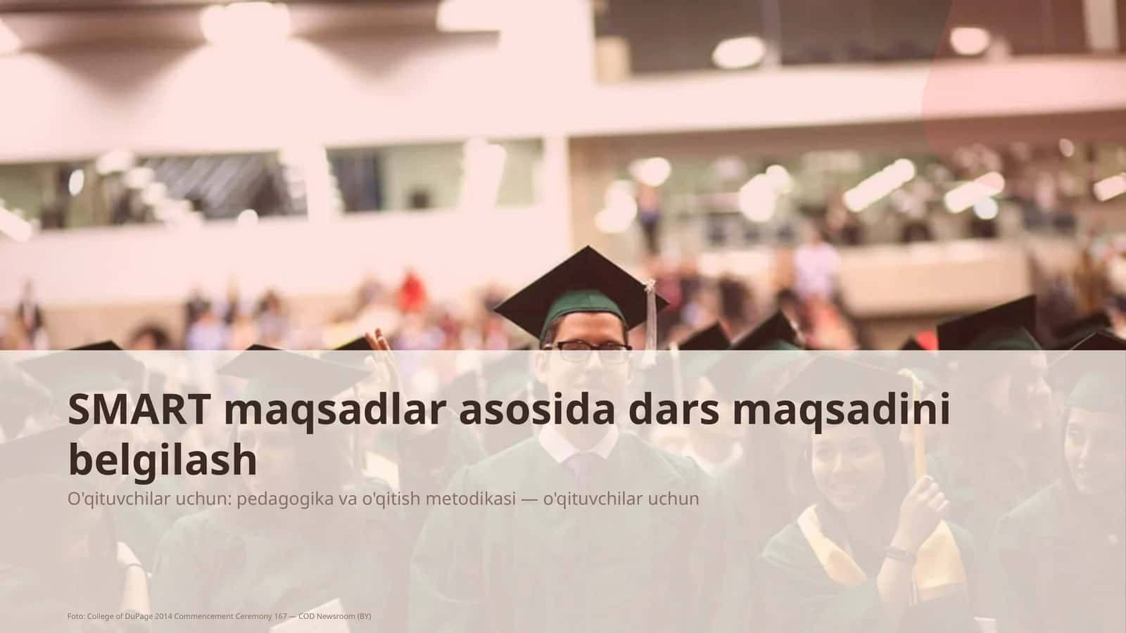 SMART maqsadlar asosida dars maqsadini belgilash