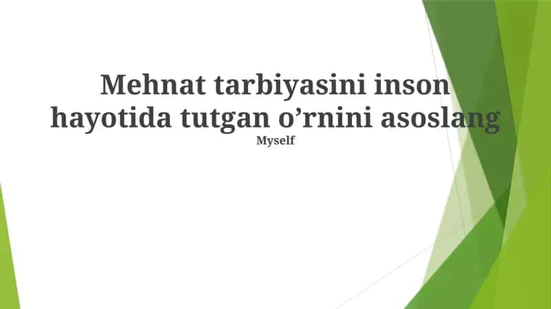 Umrbod davom etadigan o'qishni rivojlantirish