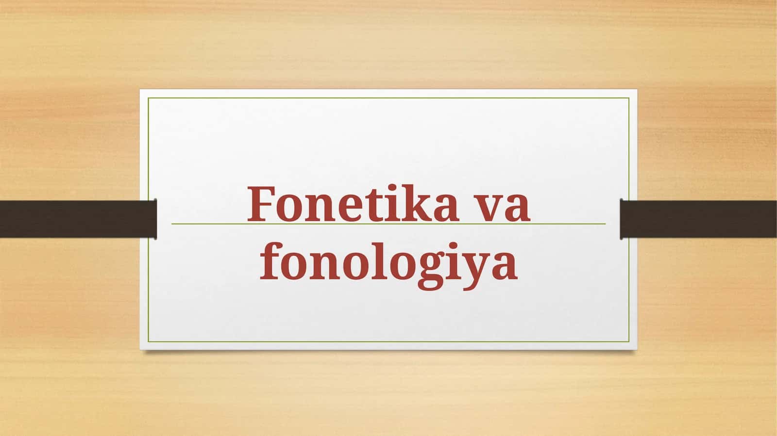 Fonetika va fonologiya