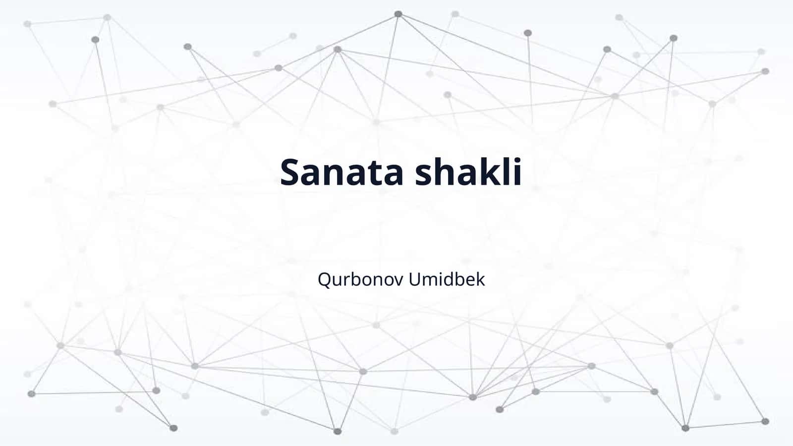 Sanata shakli