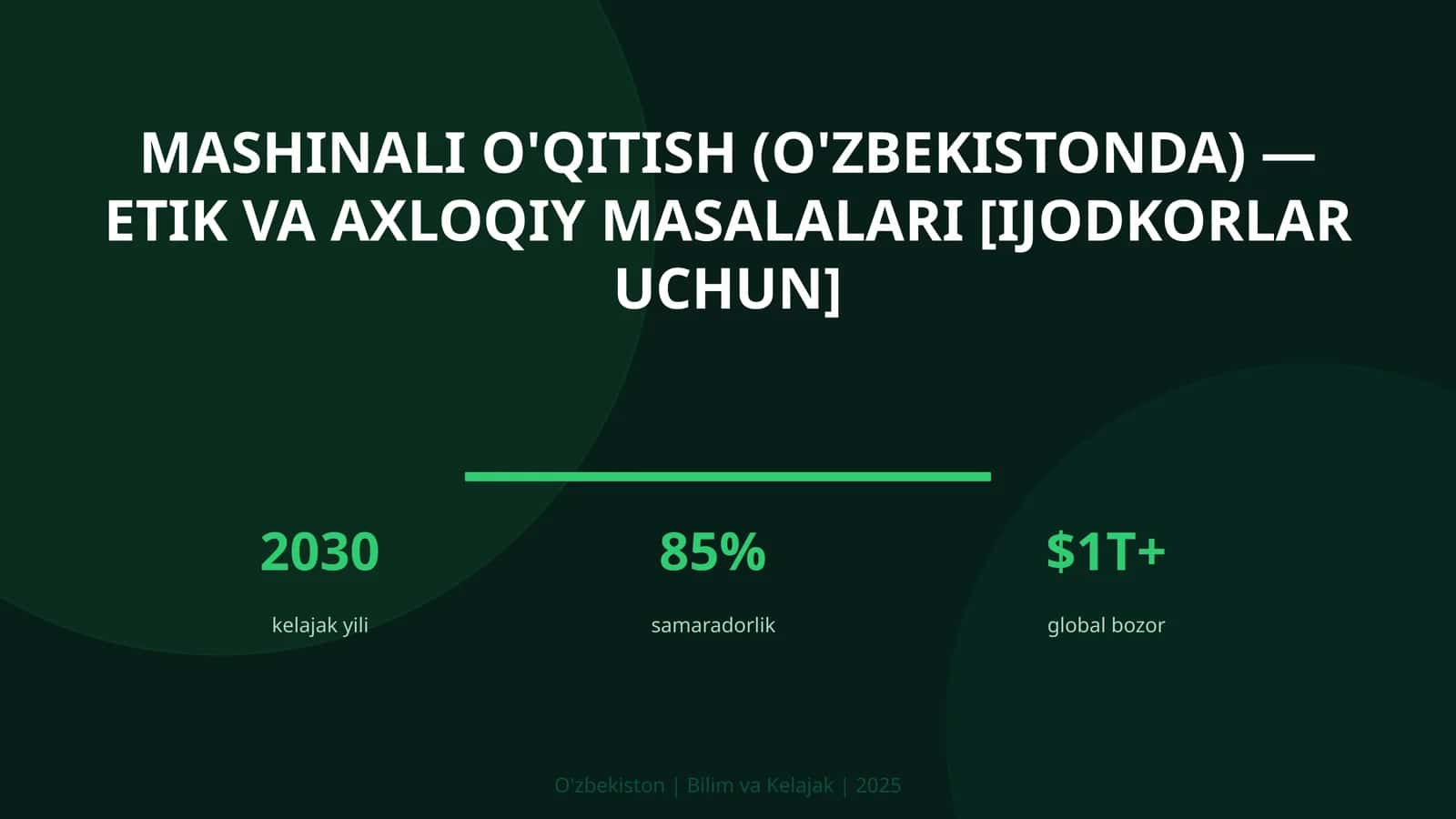 Mashinali o'qitish (O'zbekistonda) — etik va axloqiy masalalari [ijodkorlar uchun]