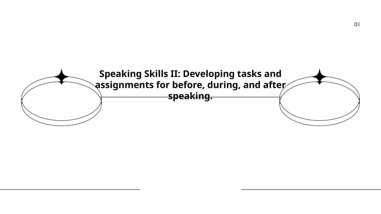 Speaking Skills II: Developing tasks and assignments for before, during, and after speaking