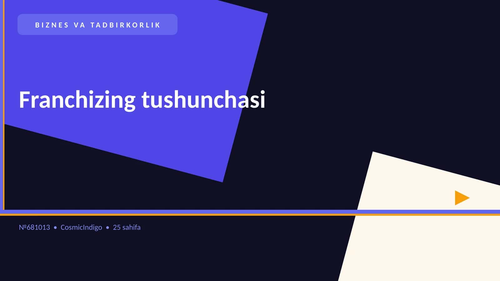 Franchizing tushunchasi