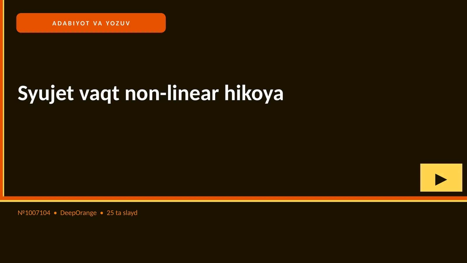 Syujet vaqt non-linear hikoya