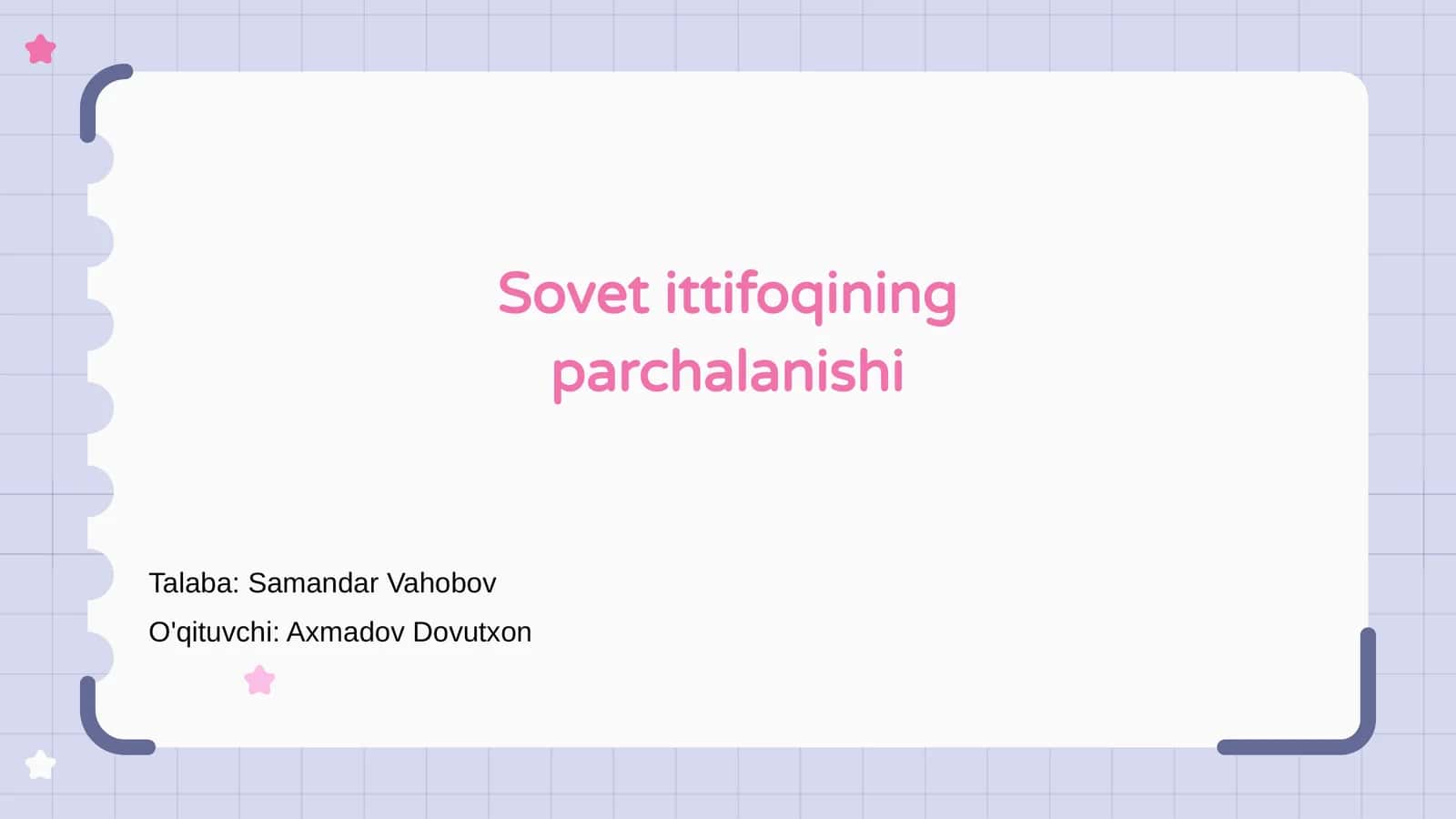 Sovet Ittifoqining Parchalanishi