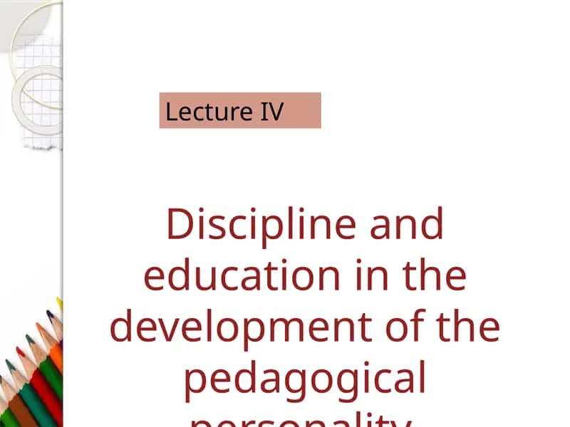 Lecture IV