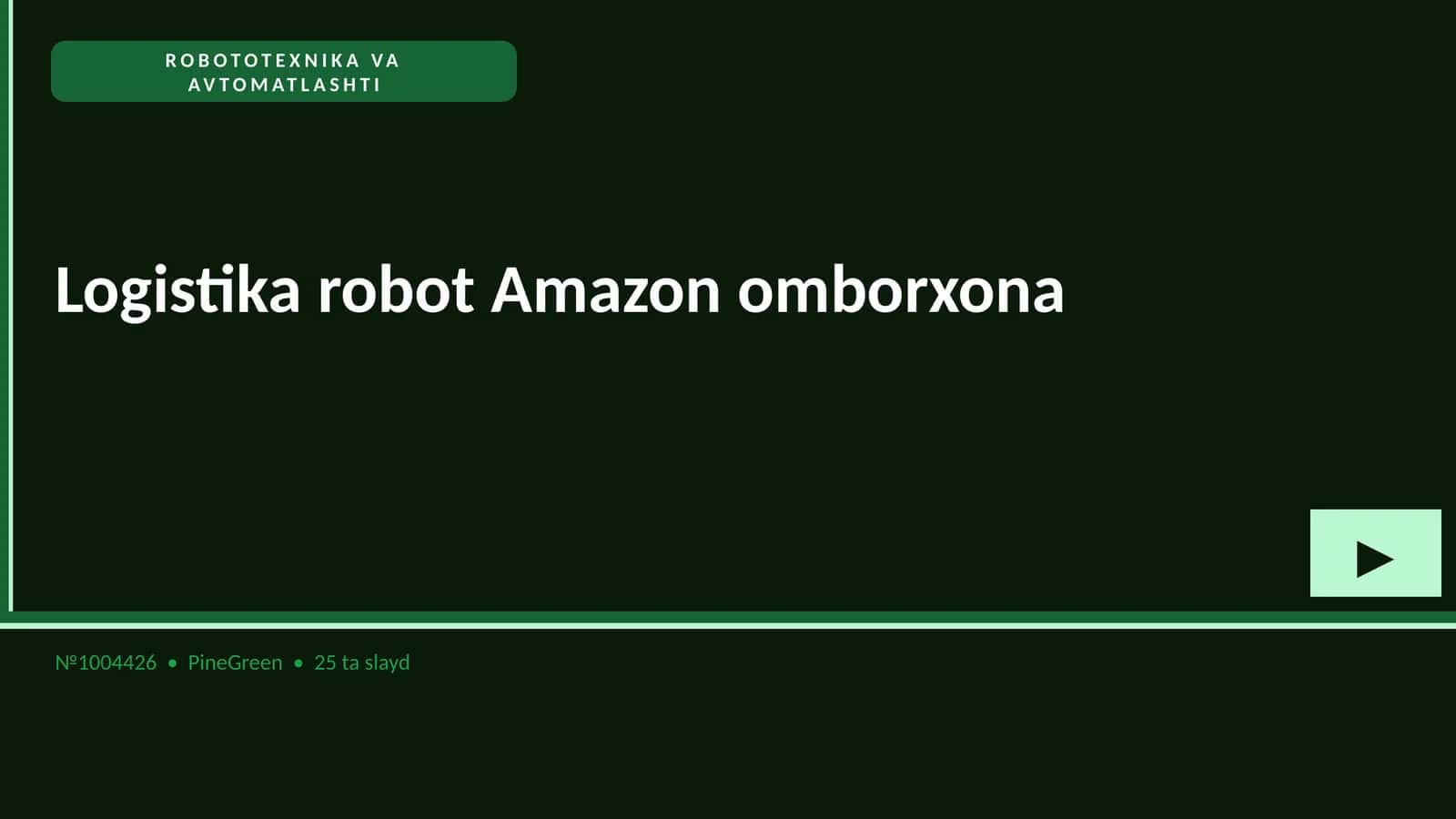 Logistika robot Amazon omborxona