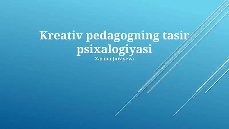 Ijodkorlik va Shaxsiy Rivojlanish