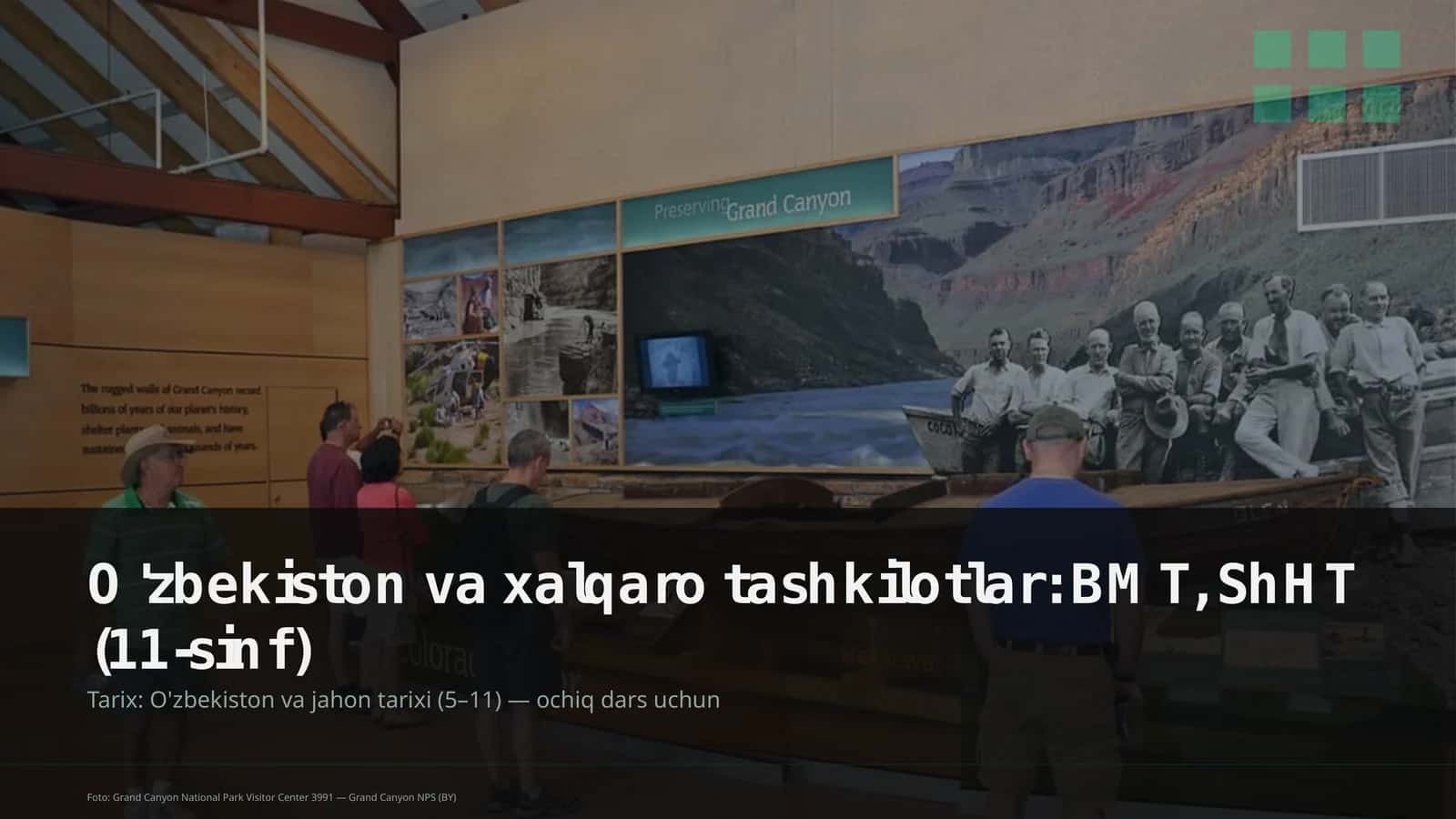O'zbekiston va xalqaro tashkilotlar: BMT, ShHT (11-sinf)
