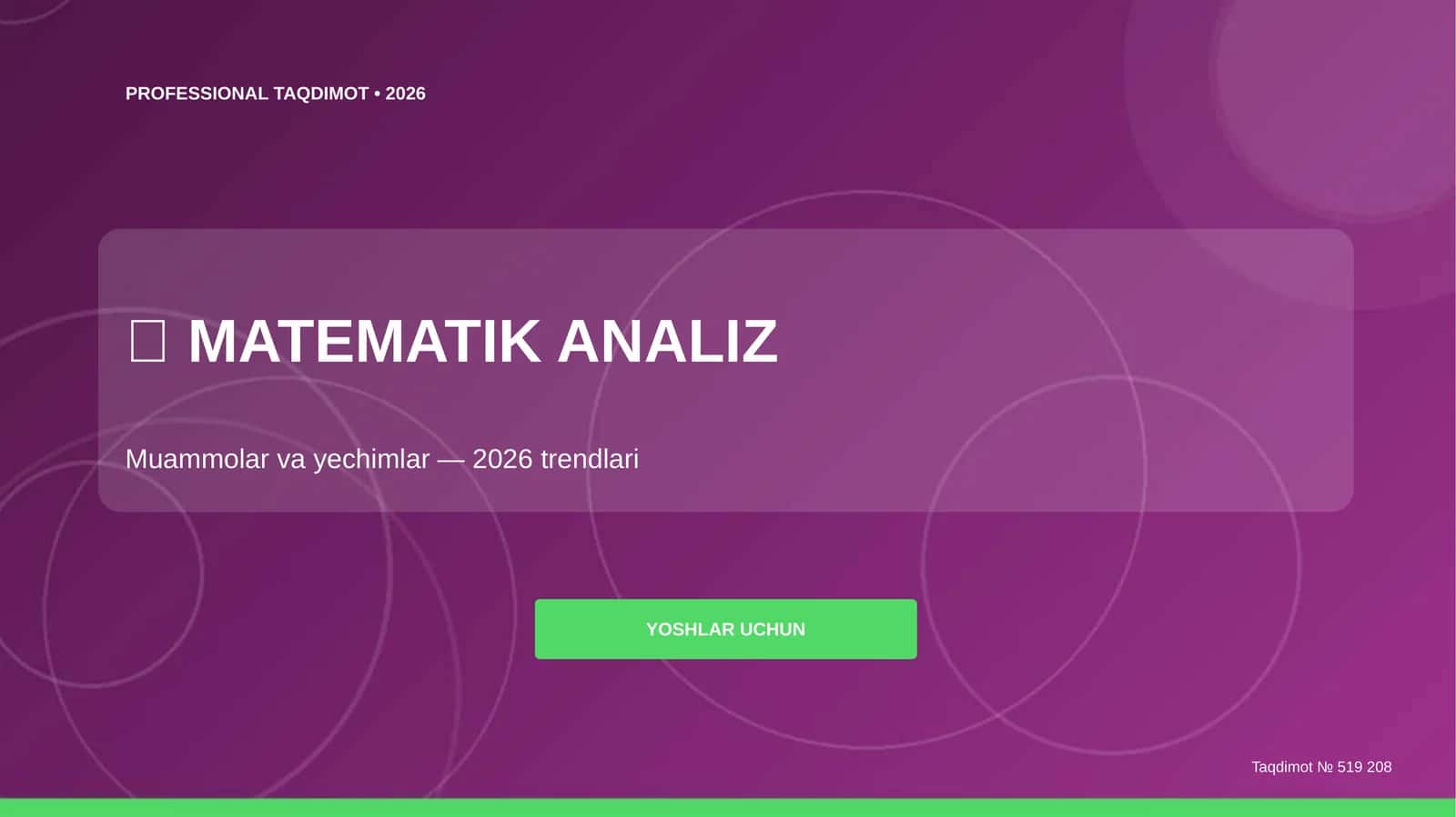 Matematik analiz: Muammolar va yechimlar (2026 trendlari)