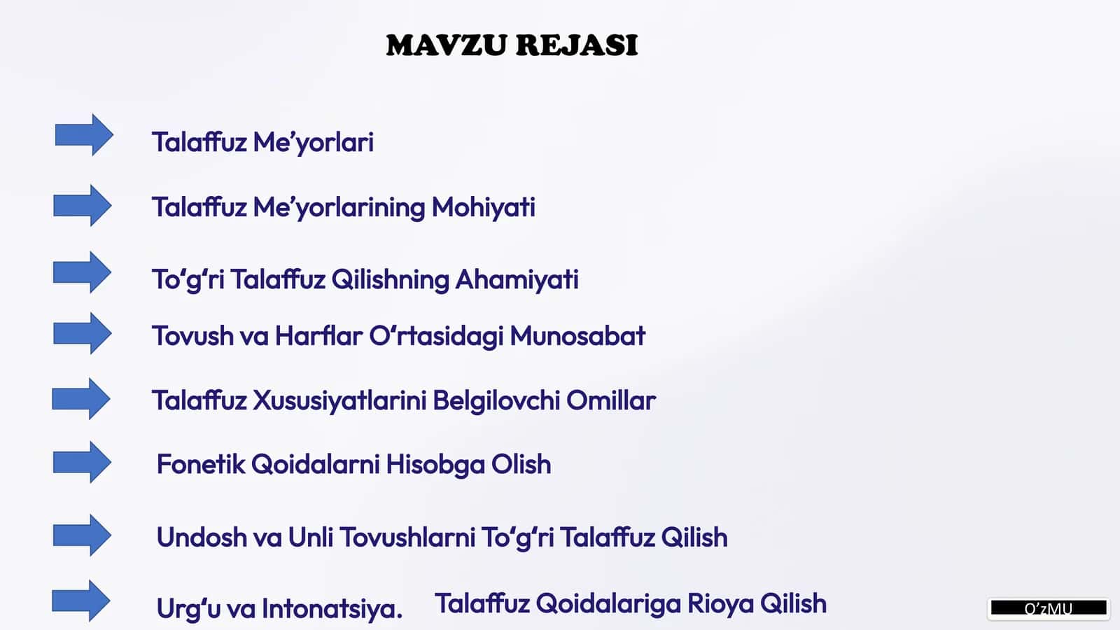 Talaffuz Meyorlari