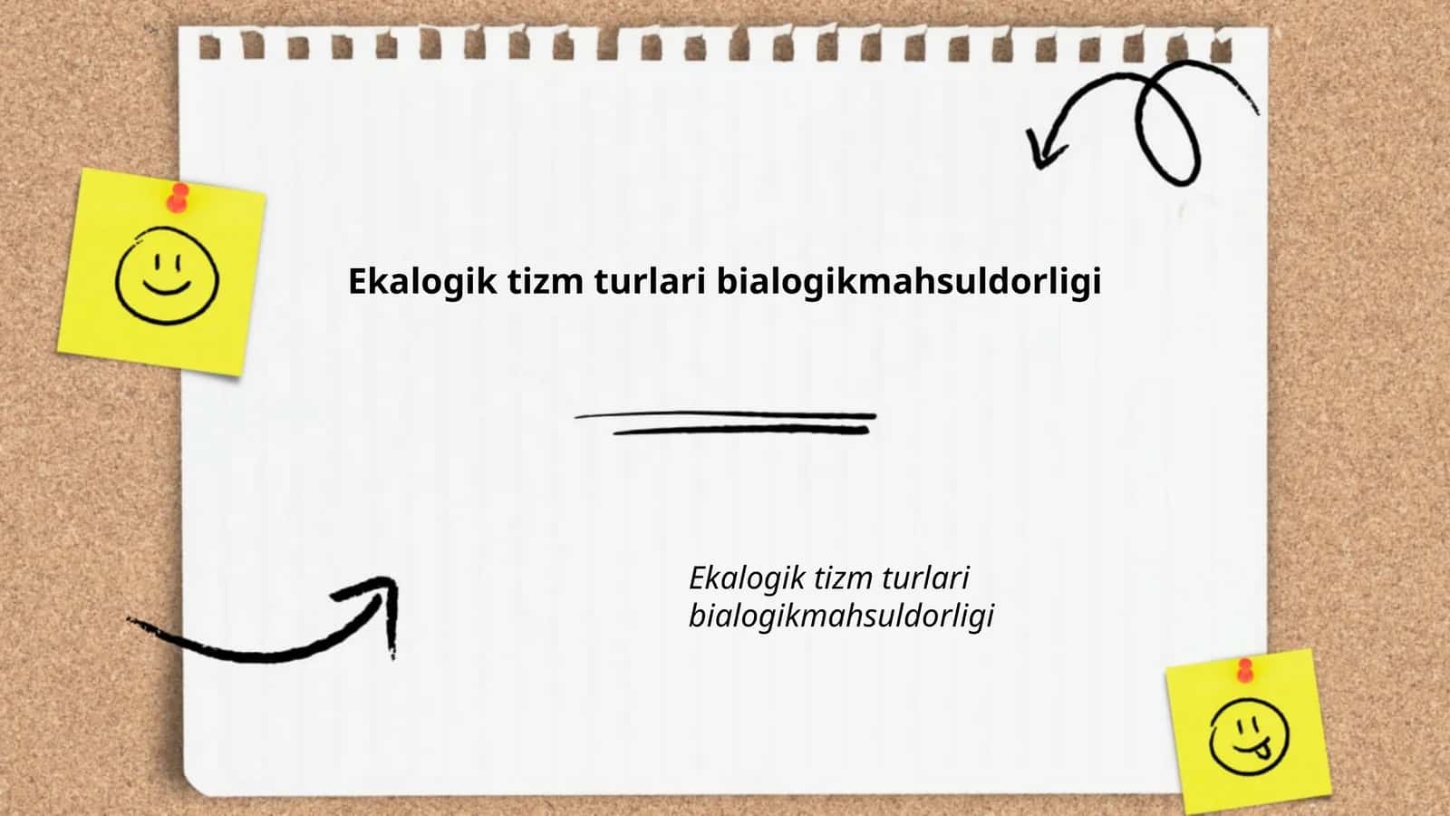 Ekologiya va biologiya asoslari
