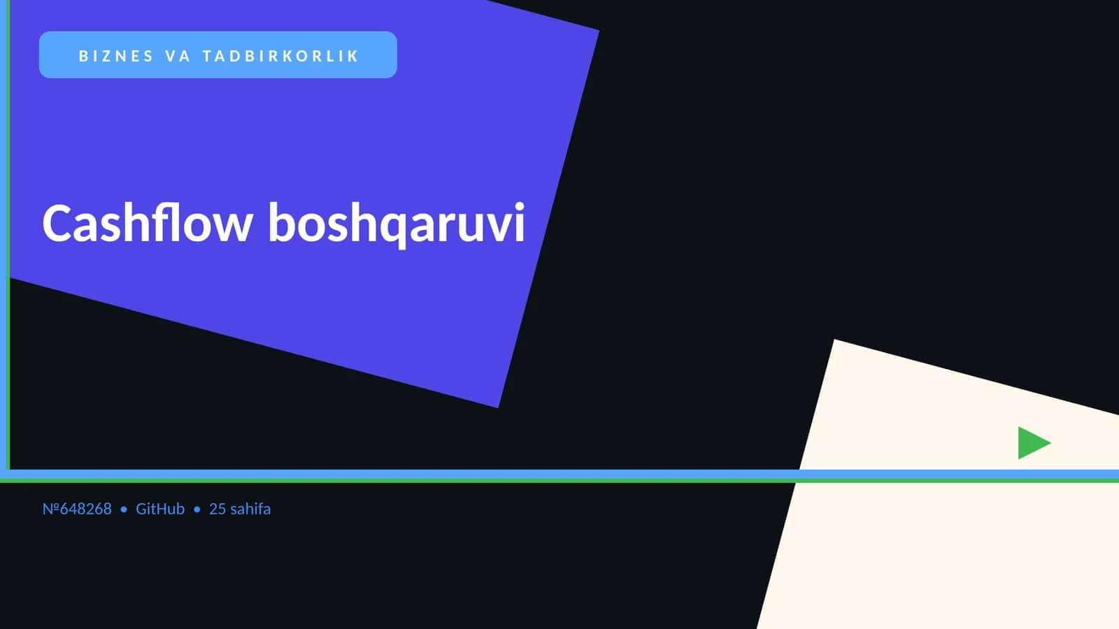Cashflow boshqaruvi