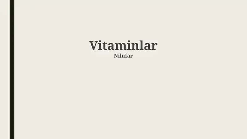Vitaminlar