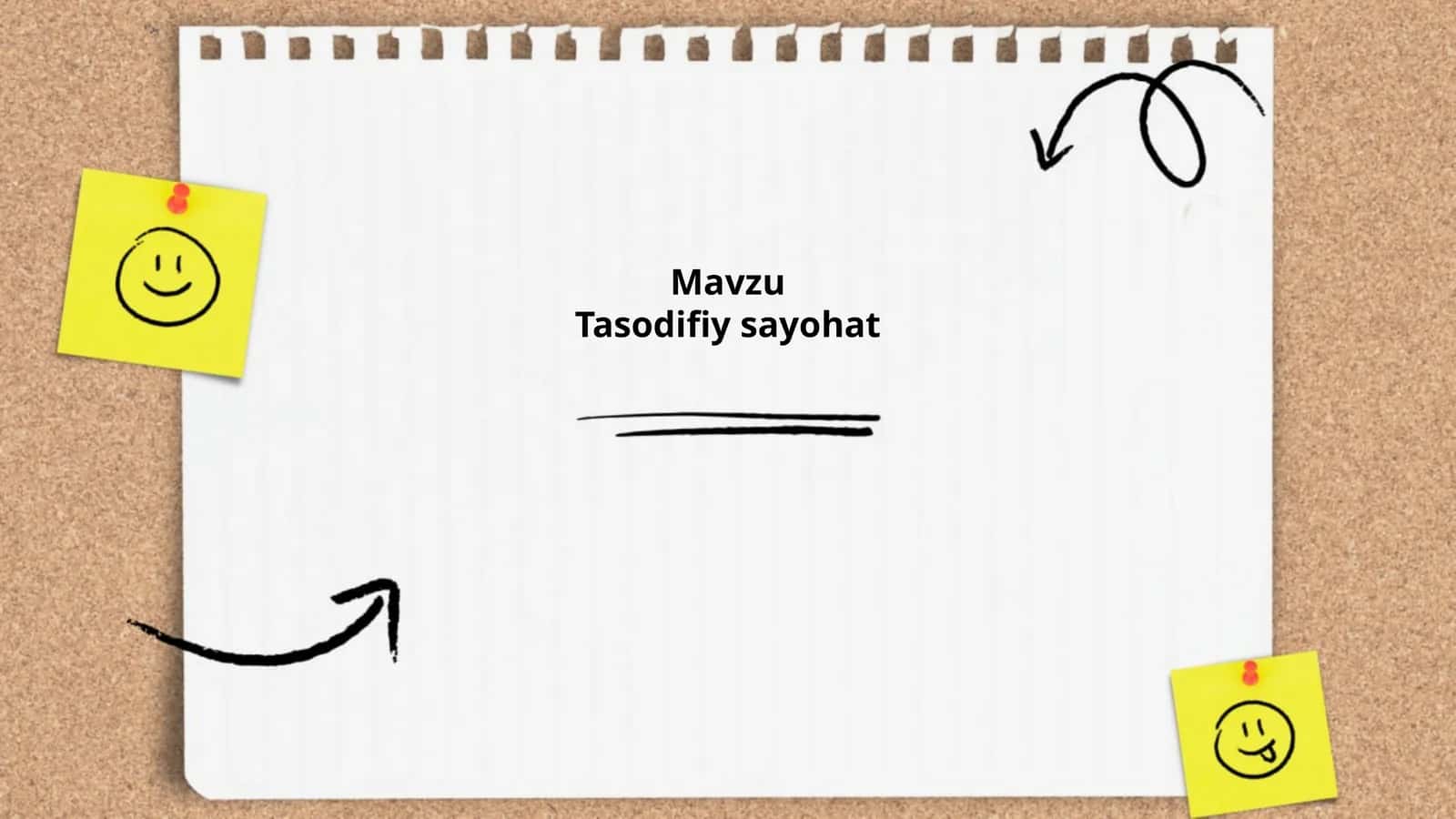 Tasodifiy sayohatga tayyorgarlik va tezkor rejalashtirish