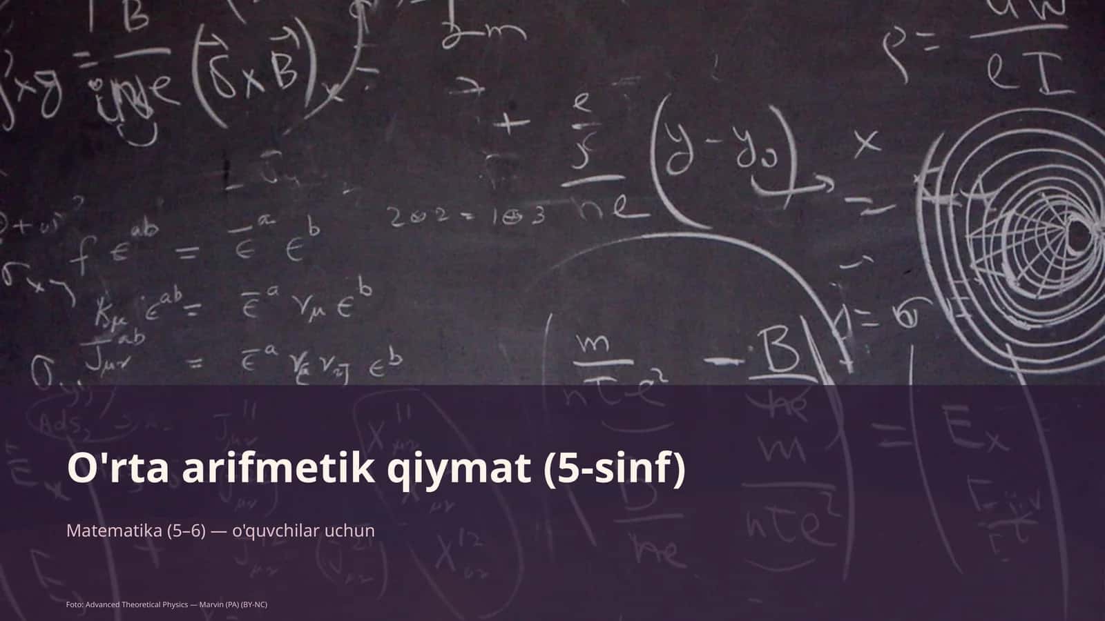 O'rta arifmetik qiymat (5-sinf)