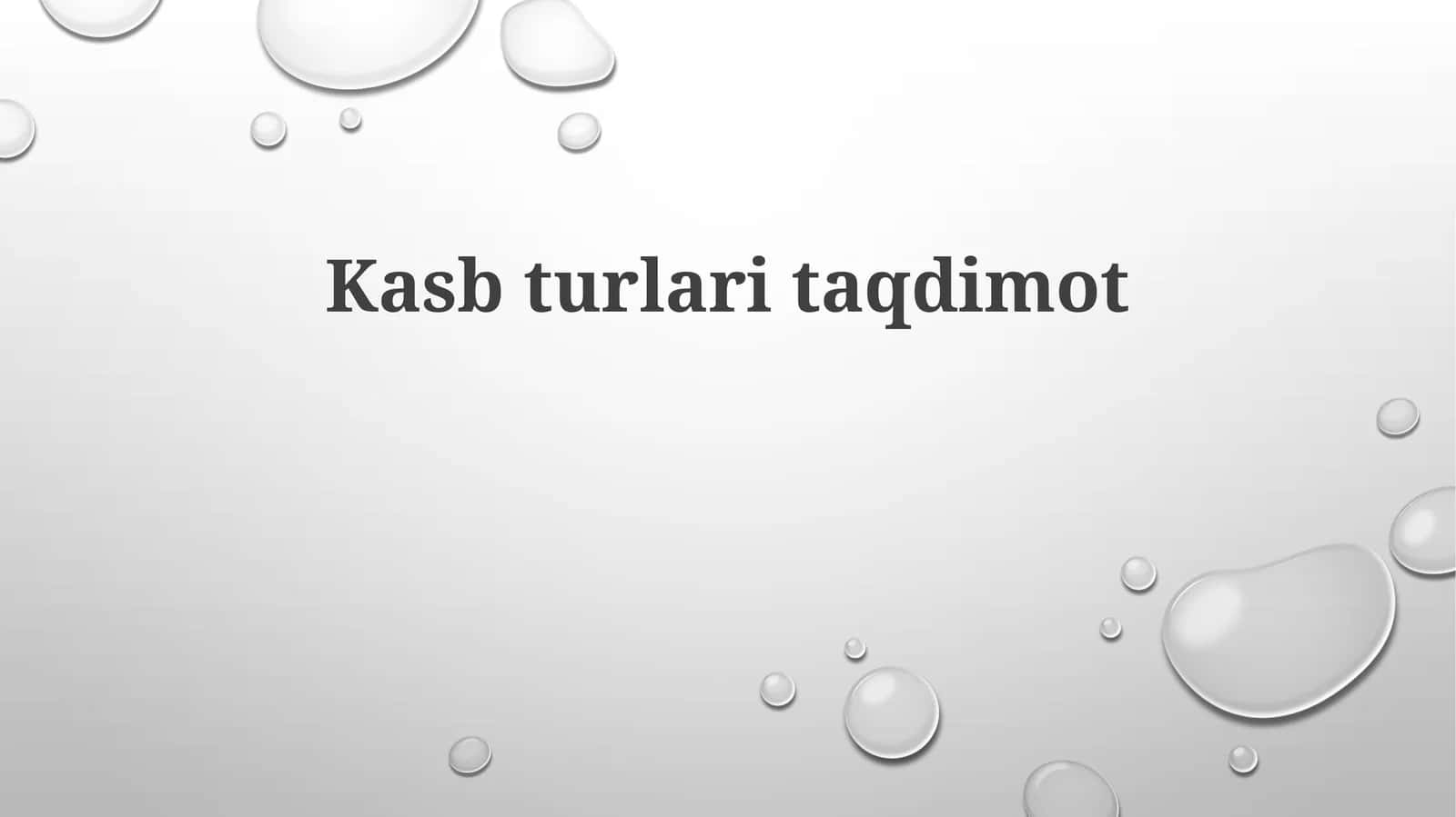 An'anaviy Kasblar