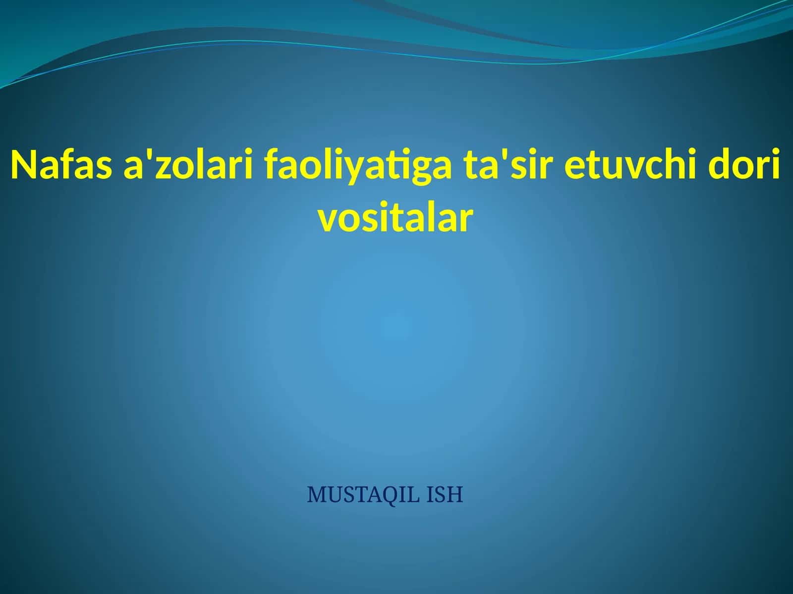 Nafas olish jarayoni