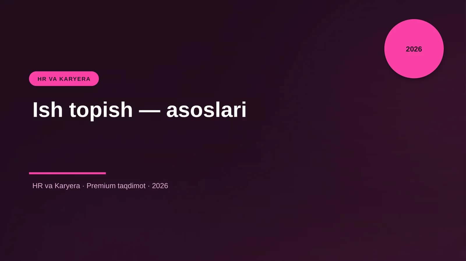 Ish topish — asoslari
