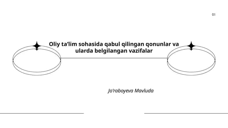 Oliy taʼlim sohasida qabul qilingan qonunlar va ularda belgilangan vazifalar