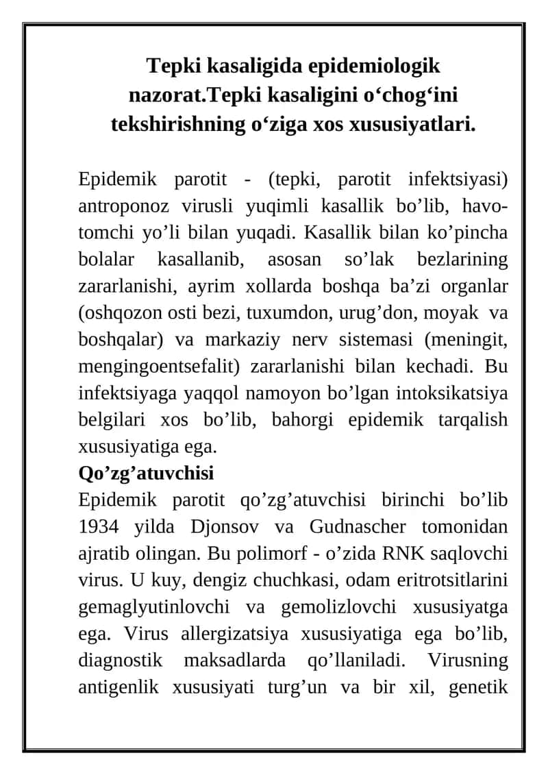 Epidemik parotit