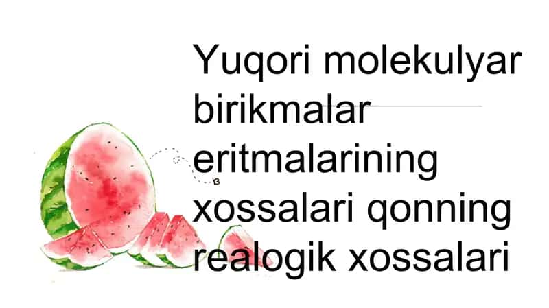 Yuqori molekulali birikmalar (polimerlar)