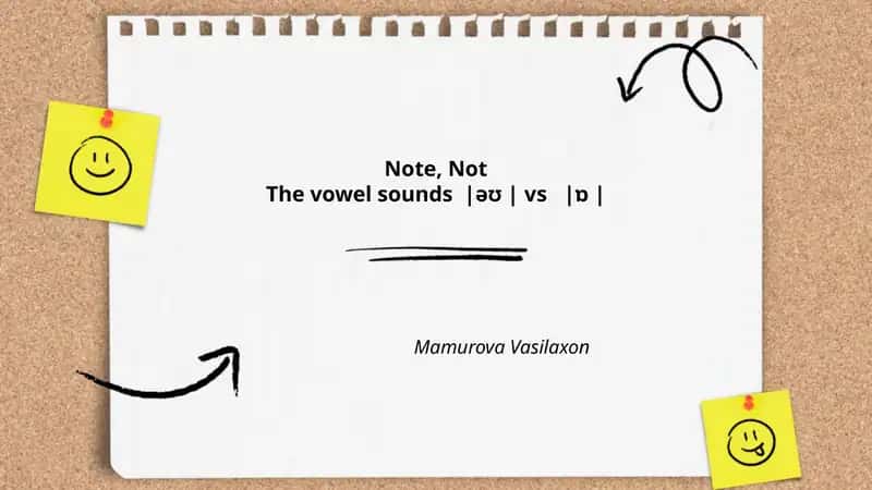Minimal pairs contrasting |əʊ| and |ɒ|