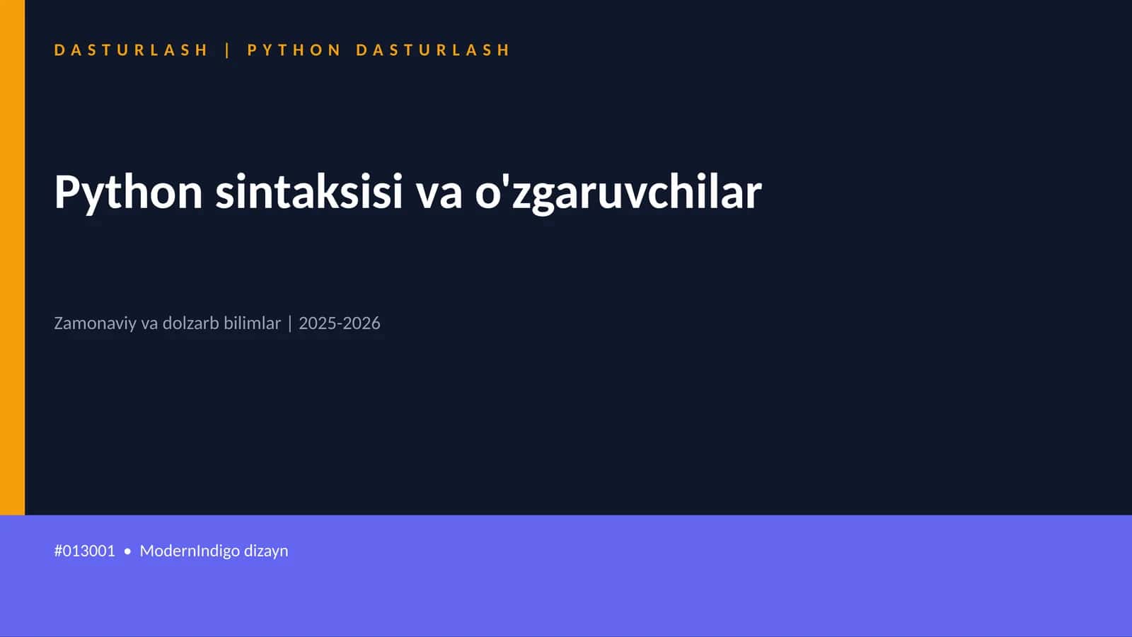 DASTURLASH | PYTHON DASTURLASH