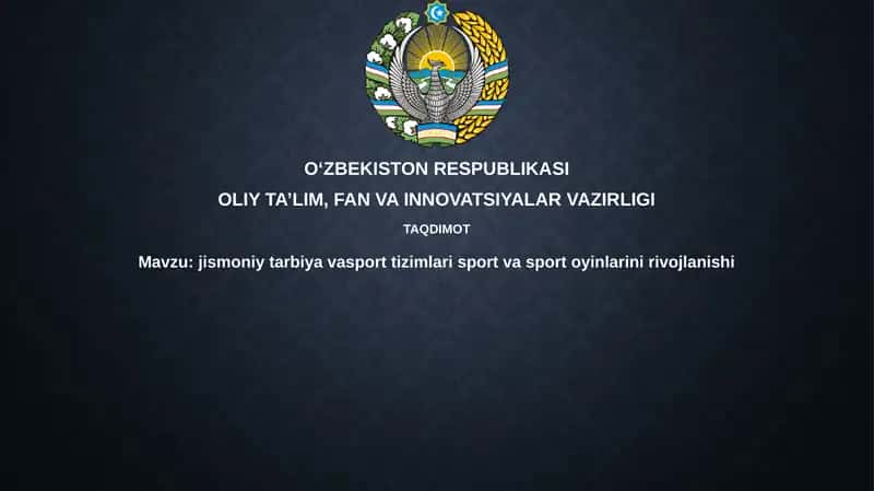 Jismoniy tarbiya va sport tizimlari