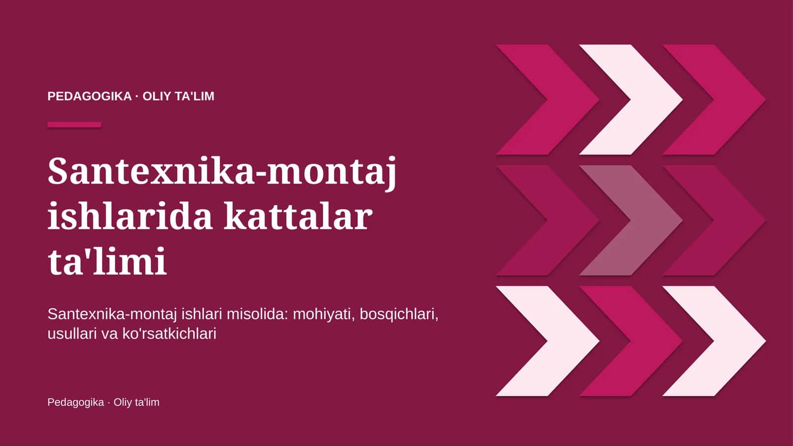 santexnika montaj ishlarida kattalar ta'limi 2739