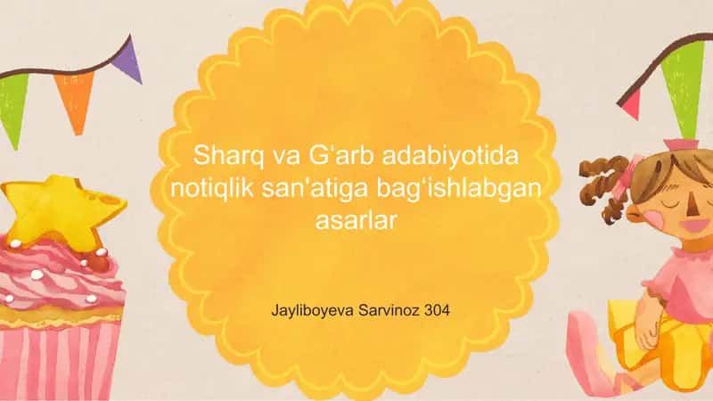 Sharq va Gʻarb adabiyotida notiqlik san'atiga bagʻishlabgan asarlar